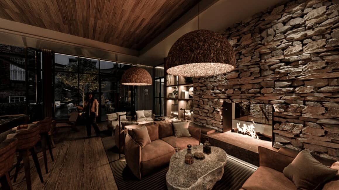 DoveYard Bar at Mayfair Hotel, offering a blend of rustic charm and modern elegance, available with Natlaupa.