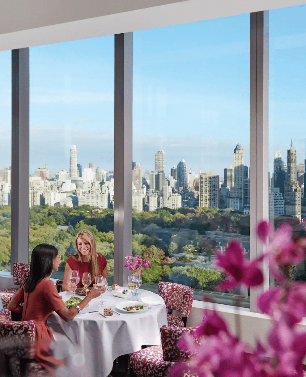 Experience fine dining with stunning city views at Mandarin Oriental, available with Natlaupa.