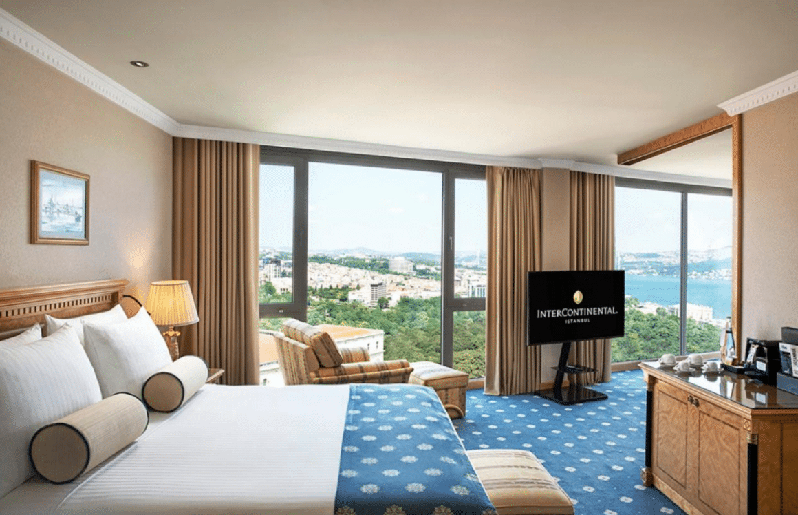 Enjoy a luxurious stay in a Bosphorus-view room at Intercontinental Istanbul with Natlaupa.